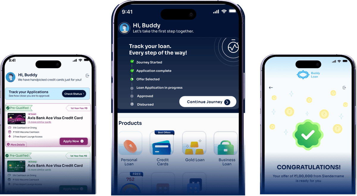 Buddy Loan App Screens