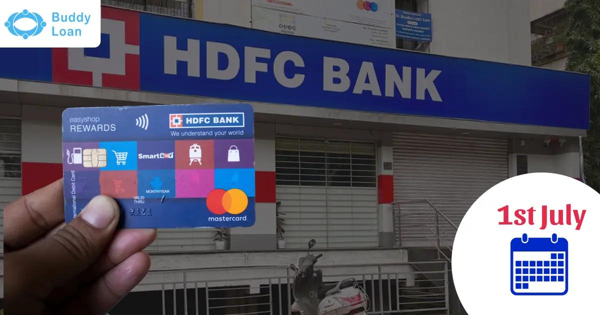 Big Changes in HDFC Credit Card Charges