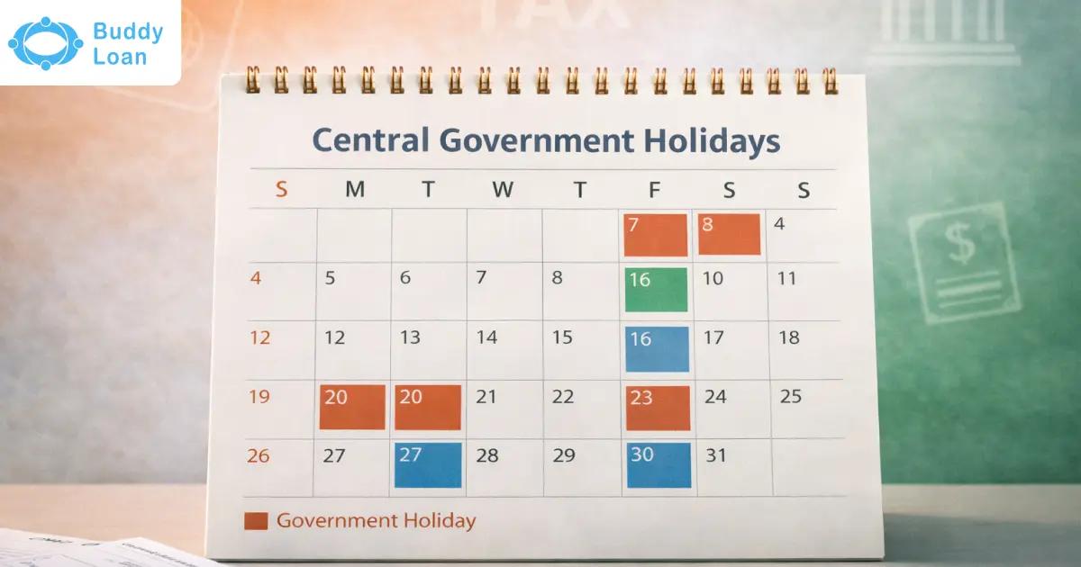 Central Government Holidays 2026