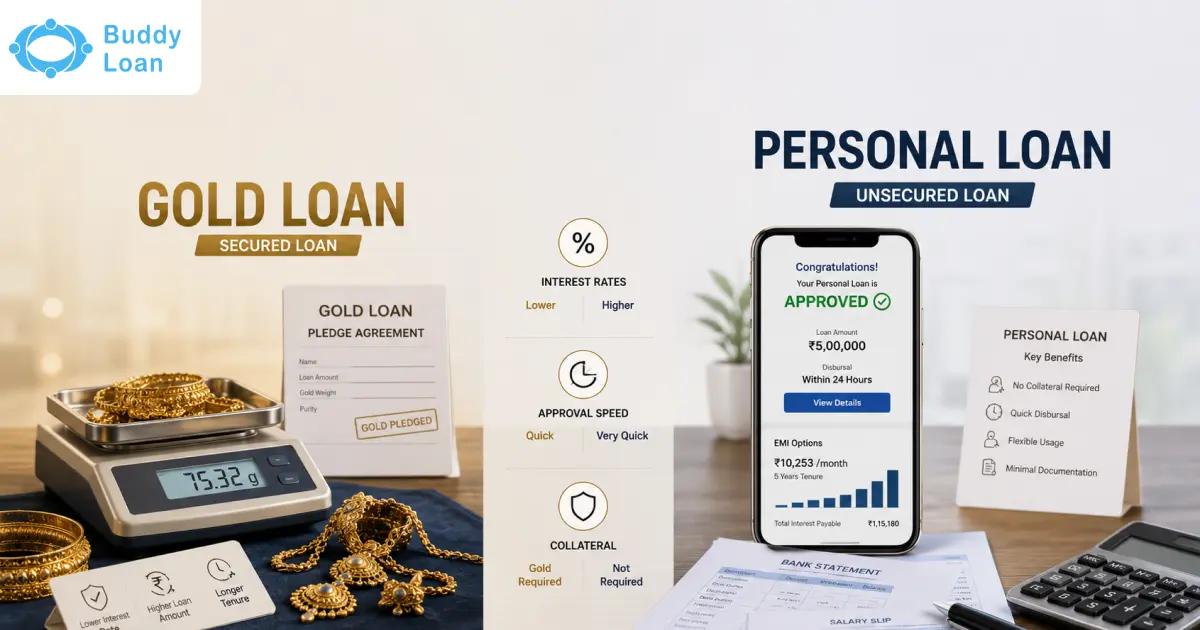 Difference Between Gold Loan & Personal Loan