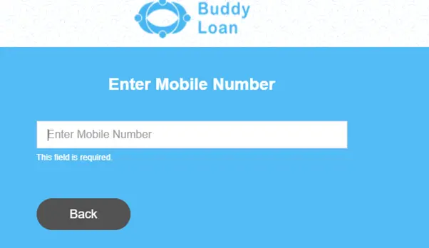 enter mobile number