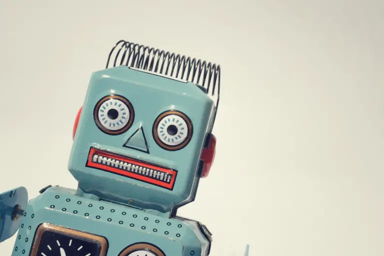 A clock-faced robot means account balance check in yes bank via yes robot 