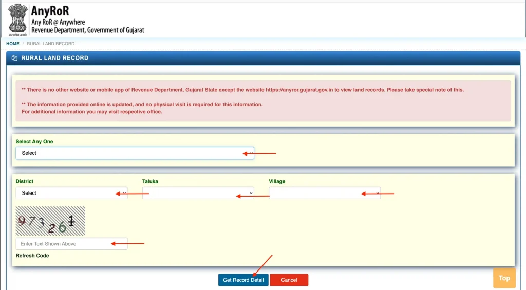 Select VF-8A Khata Details for Khata/Utara Information Registration page for the Indian government, featuring fields for personal information to Select VF-8A Khata Details for Khata/Utara Information